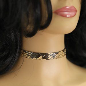 Snake Imitation Texture Choker Adjustable Chokers  (#22)
